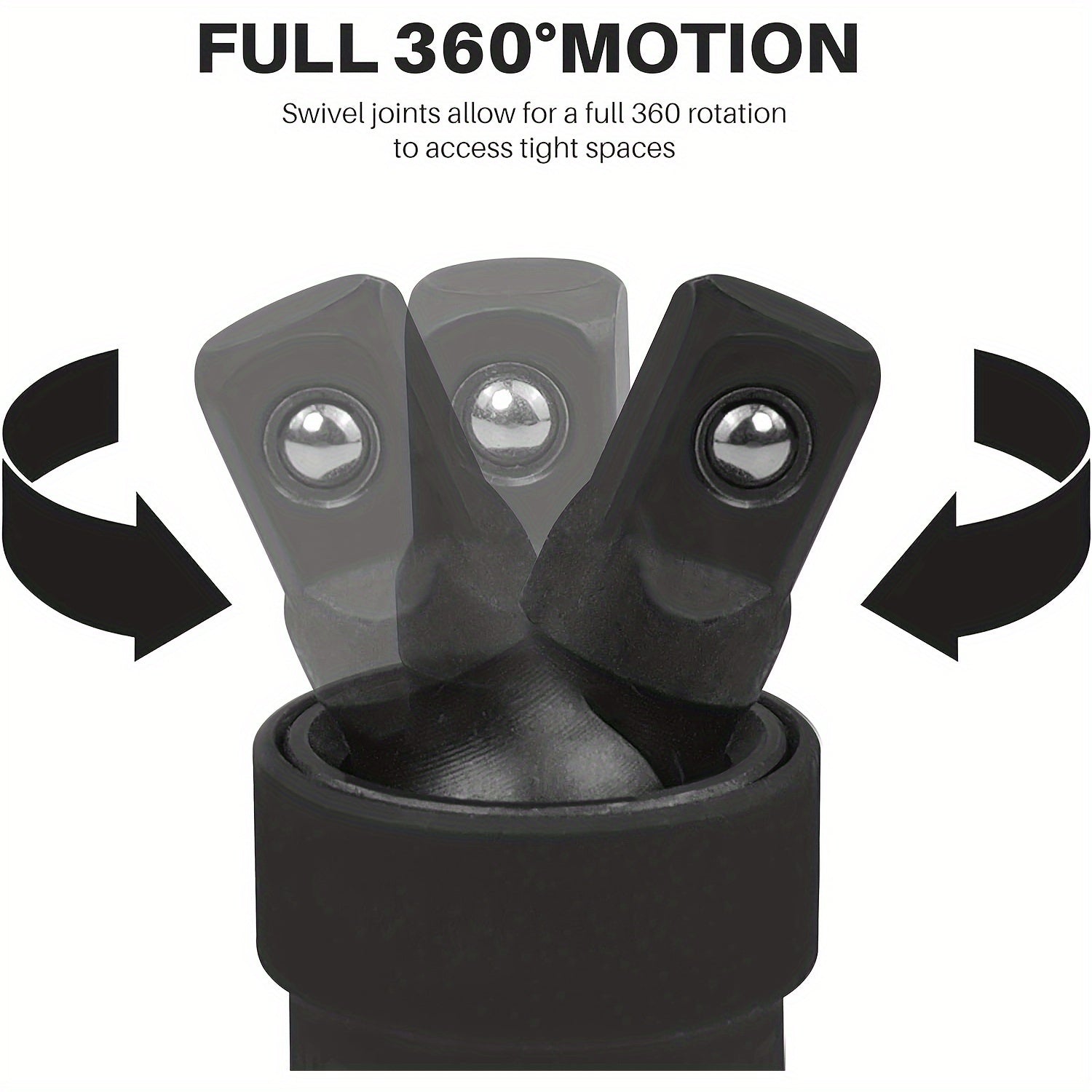 18pcs Drive Tool Accessories Set Universal Socket Adapters and Extensions