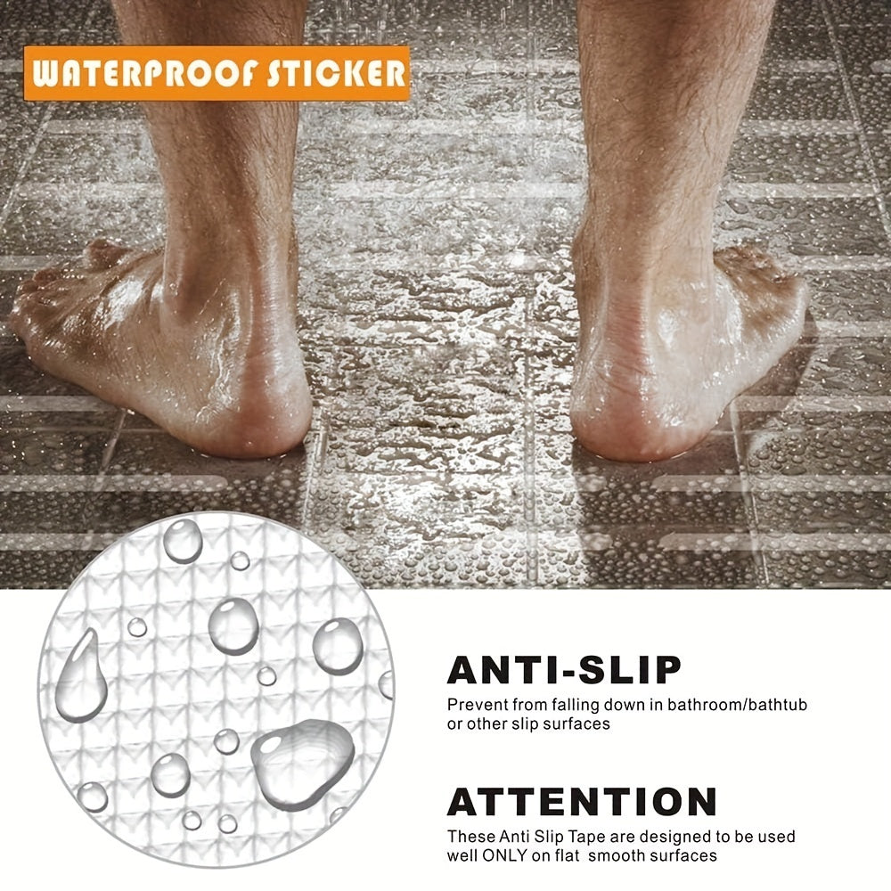 Set of 24 Non-slip Bathroom Shower Treads Bathtub Safety Strips with Adhesive