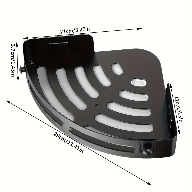 Bathroom Triangle Corner Shelf Wall-Mounted Storage for Shampoo and Cosmetics