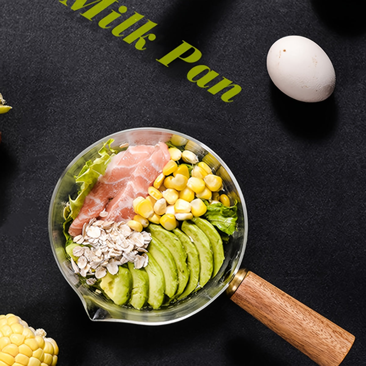 Clear Glass Cooking Pot with Non-Stick Surface for Stove Top Heating