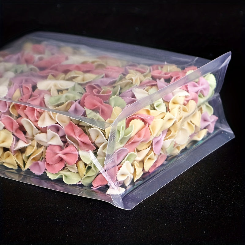 Pack of 10 Reusable Plastic Zip Lock Bags with Handles for Food Storage