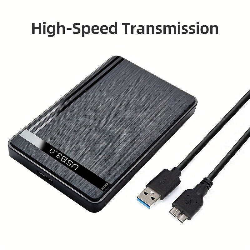 Black 2.5-Inch External Hard Drive Enclosure USB 3.0 for HDD SSD