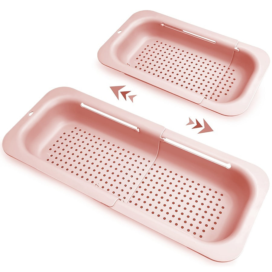Extendable Collapsible Sink Colander and Strainer for Fruits and Vegetables