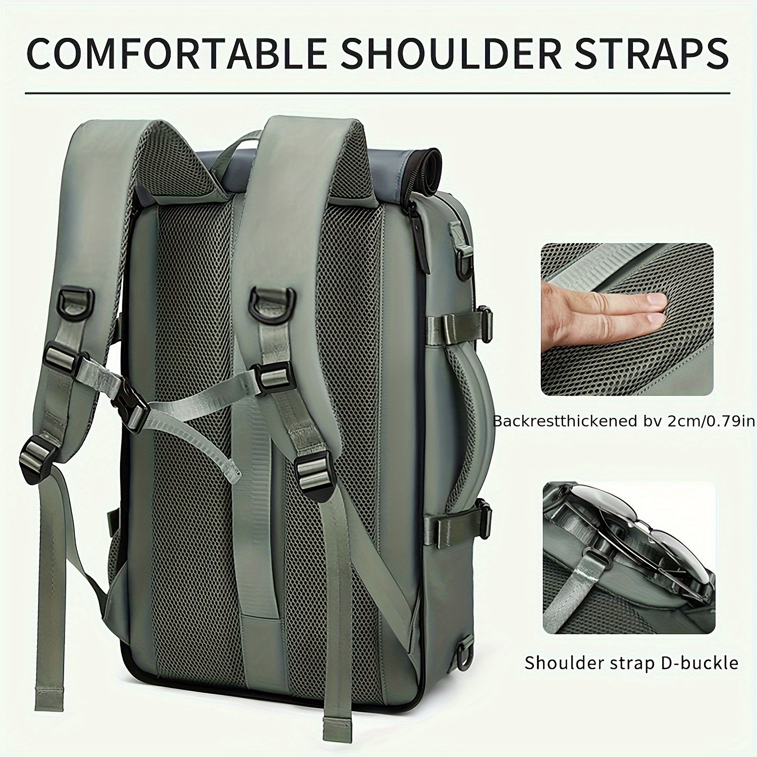 Ko'p funksiyali sayohat ruksak, noutbuk bo'limi, USB porti, katta sig'im, mustahkam naylon material. Qo'lda yuvish mumkin, professional quruq tozalash tavsiya etiladi. Guanchjouda ishlab chiqilgan.