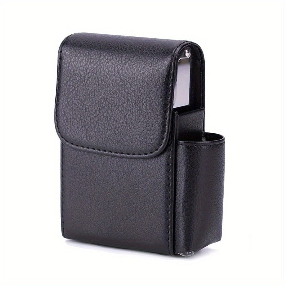 Unisex Metal Cigarette Box Lighter Holder Travel Storage