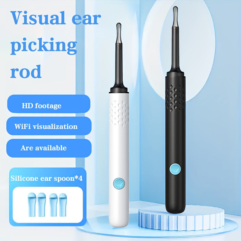 Ultrasonic Earwax Removal Tool with Camera LED Light Rechargeable Ear Cleaner for Adults