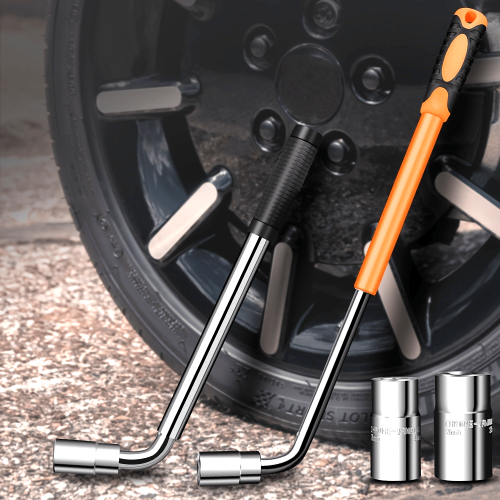 Juego de llaves de vaso telescópicas 4 en 1 de acero cromo vanadio para reparación de emergencia de neumáticos de coche