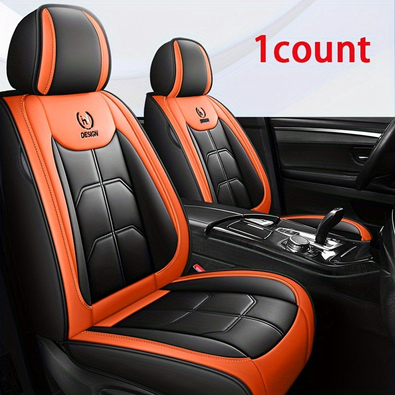 Universal Faux Leather Car Seat Cover for Front Seats, Hand Washable
