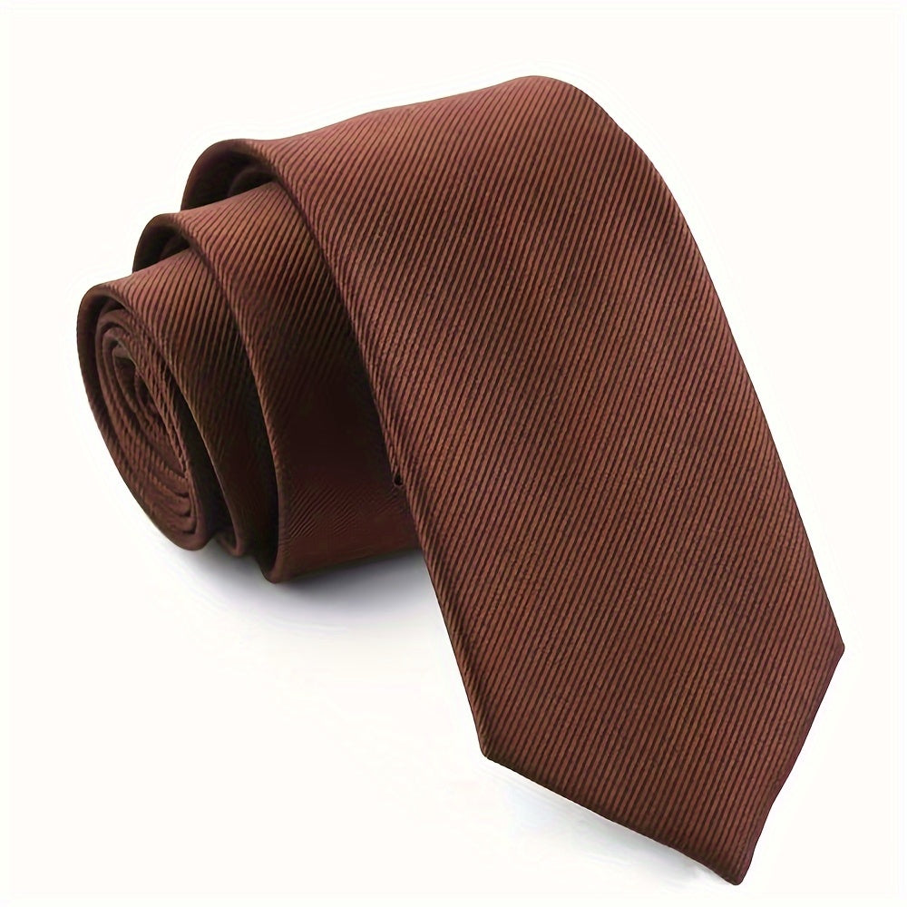 Narrow Solid Color Tie for Men, 6cm Wide, Suitable for Formal Occasions