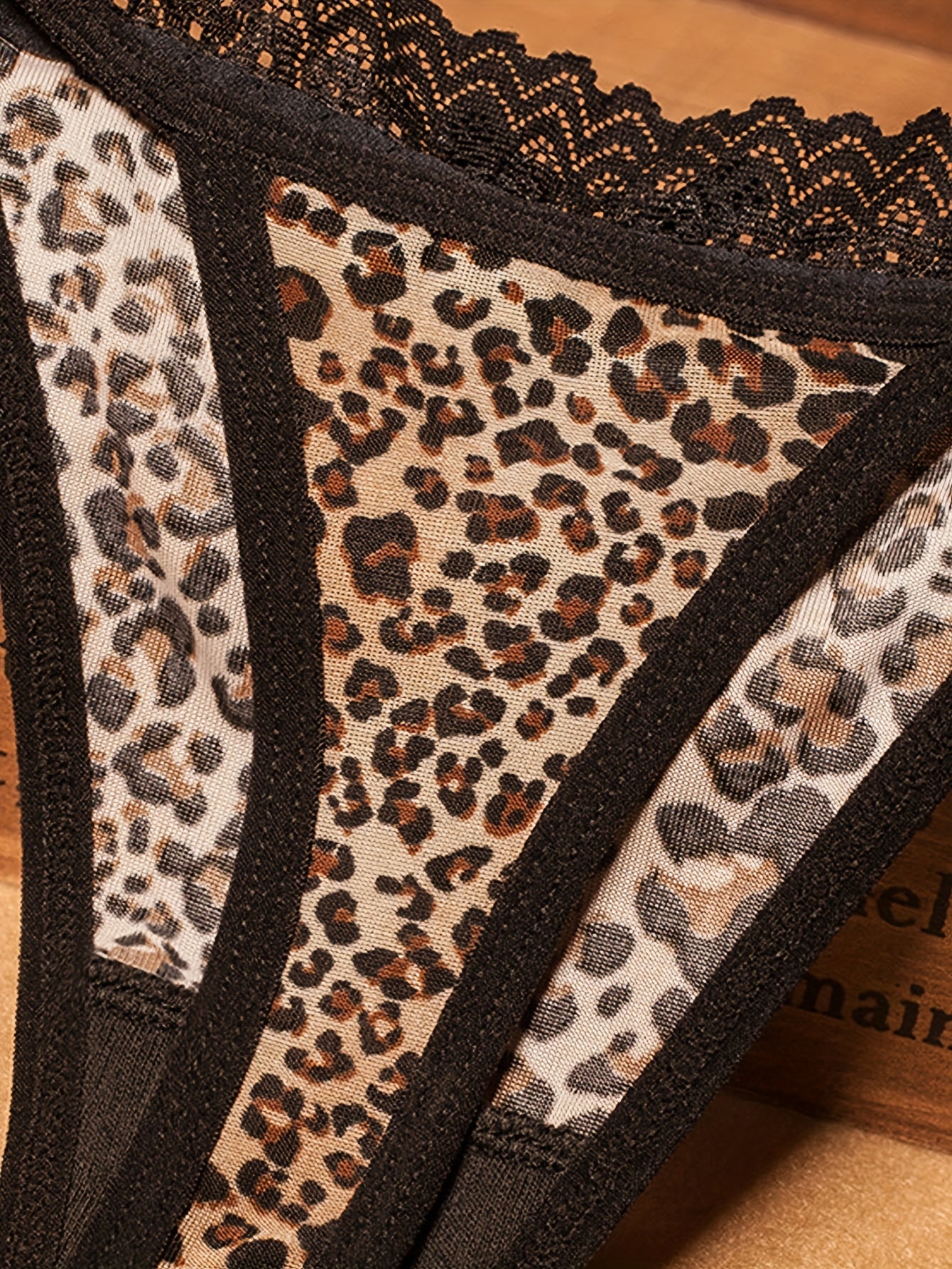 Women's Low Waist Leopard Print Lingerie Intimates