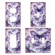 Purple Butterfly Light Switch Cover for Bathroom and Bedroom Easy to Install
