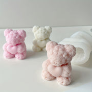 Silicone Mold for Making Bear-Shaped Candles and Ornaments for Valentine's Day