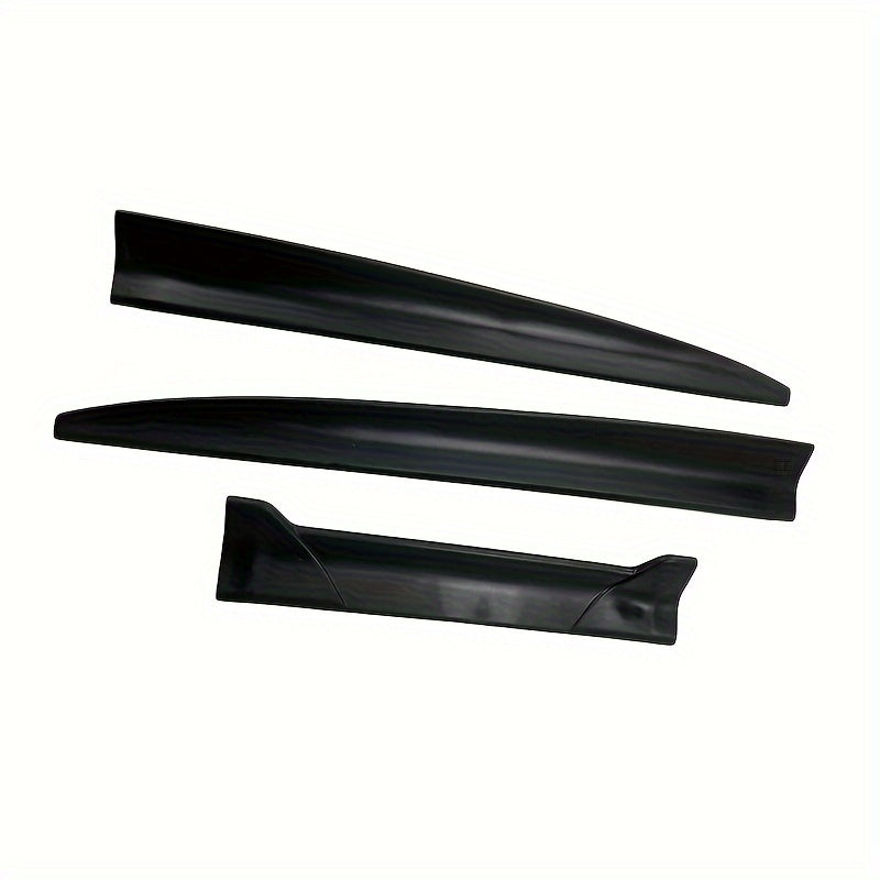 Universal Car Rear Spoiler with Three-Section Design PVC Polished Easy Installation