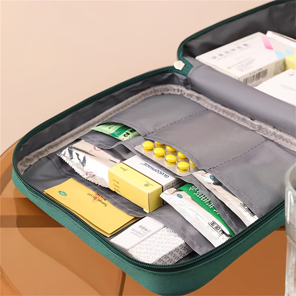 Botiquín de primeros auxilios de poliéster resistente al agua para acampar, senderismo, viajes, compacto, kit médico de emergencia