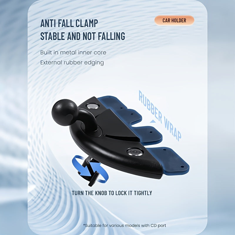 Universal Car CD Slot Tablet Phone Holder Adjustable Size Compatible 10.16-35.56 cm