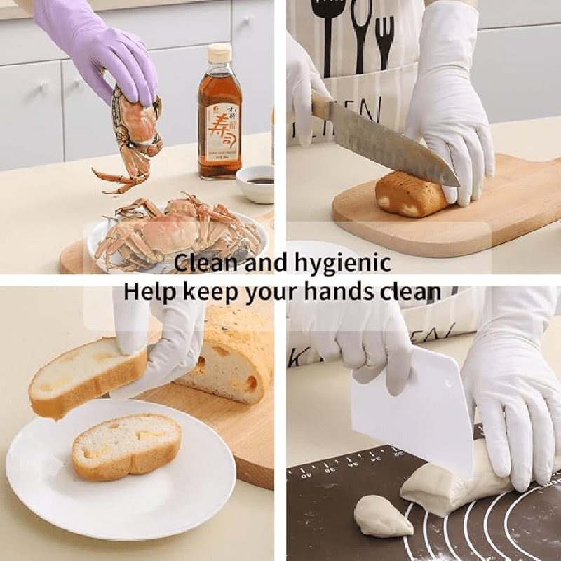 30 Pairs Reusable Nitrile Gloves Waterproof Durable Flexible Kitchen Bathroom Pet Care