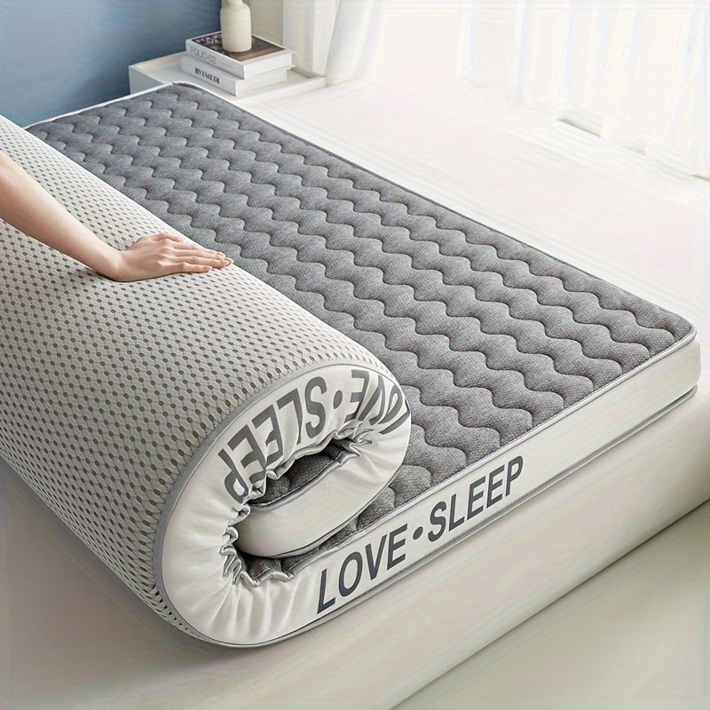 Memory Foam Mattress with Latex Topper 5cm Thick Hypoallergenic Breathable Firm Support for Dorm and Home