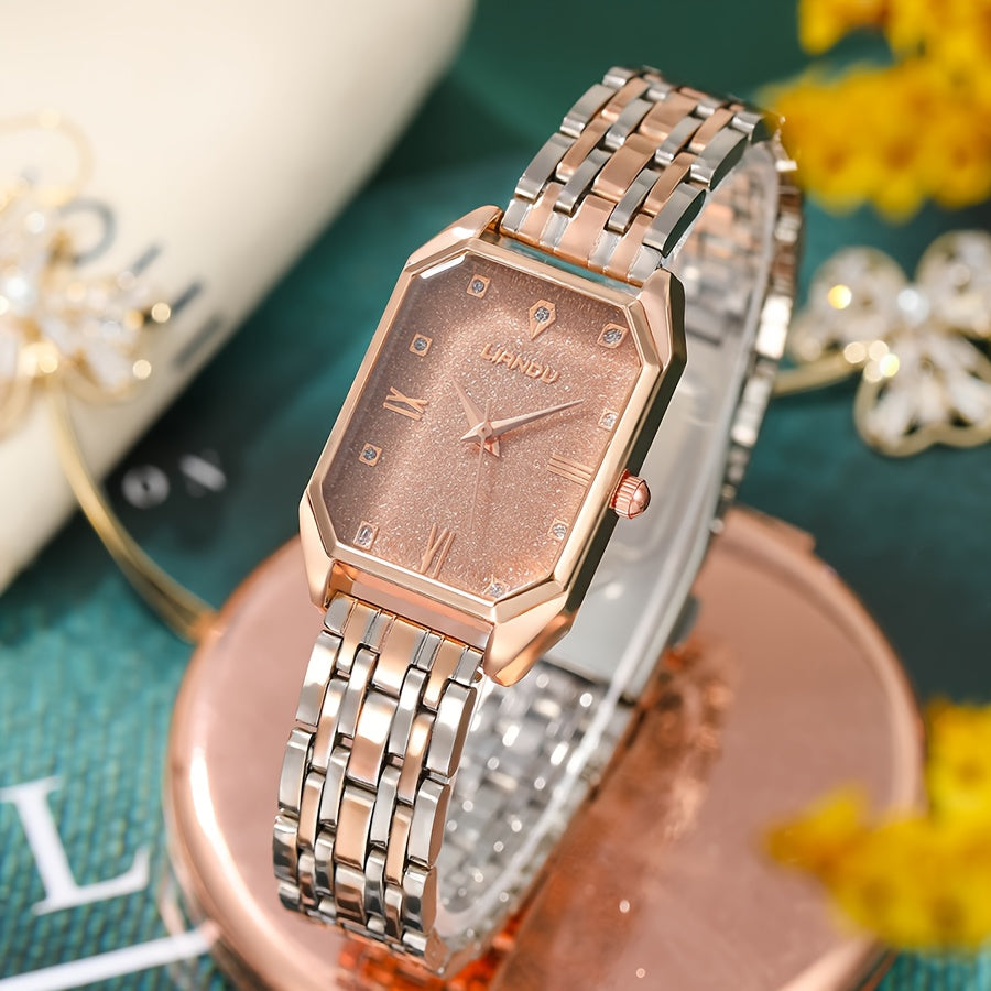 Women's Quartz Watch Elegant Silver Dial Slim Dress Watch