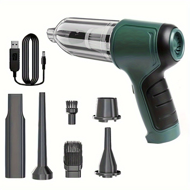 Handheld Vacuum Cleaner with Rechargeable Battery and Accessories for Home and Car