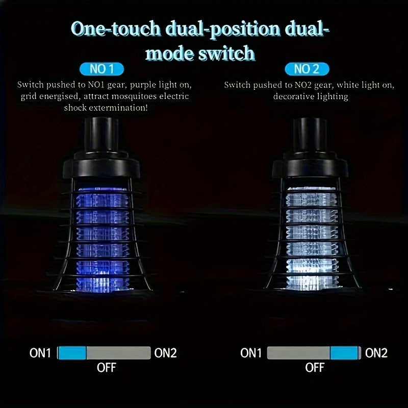 2-to'plam Quyosh energiyali chivin o'ldiruvchi lampalar UV hasharotlarga qarshi lampalar bog' uchun