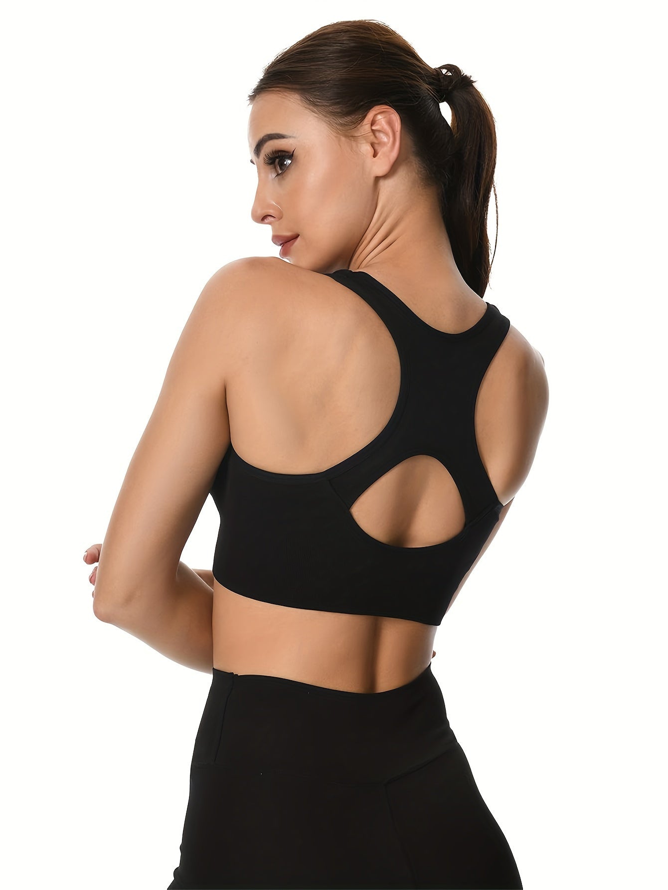 Бюстгальтер для женщин больших размеров без швов, средняя эластичность, дышащий, для йоги и бега