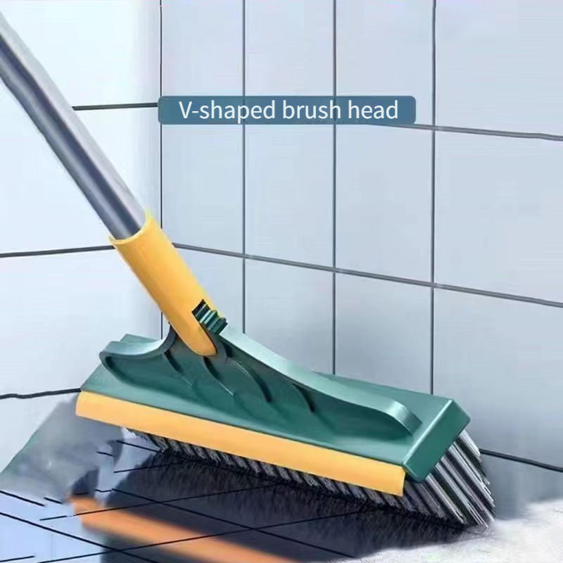 Multi-Functional Long-Handle Cleaning Brush with Replaceable Head Eco-Friendly