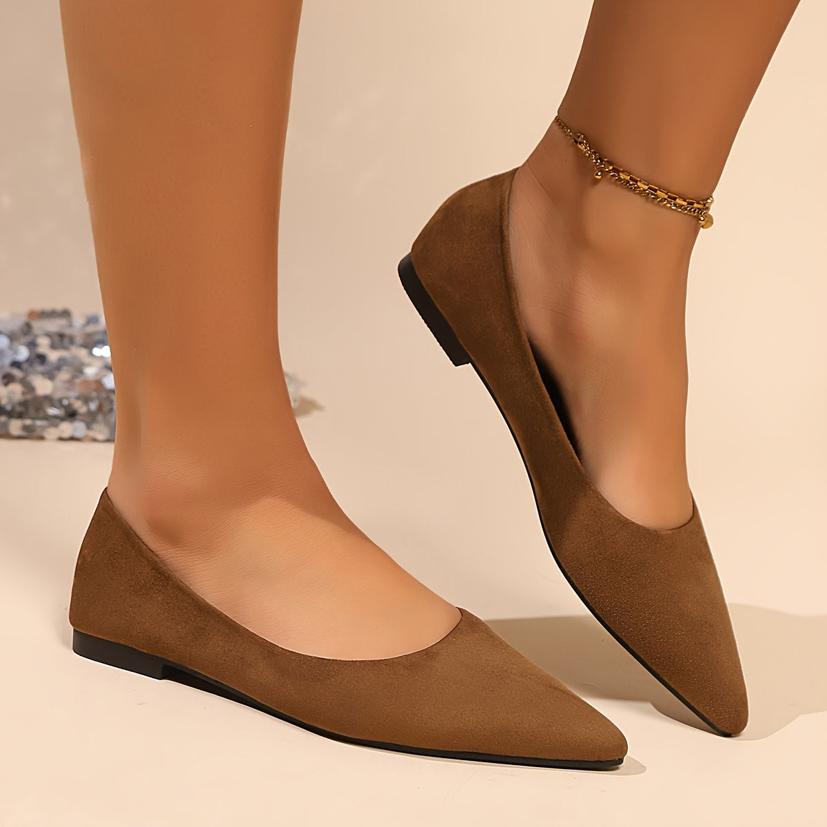 Women's Flat Shoes Solid Color Comfortable Casual Flat Bottom Shoes