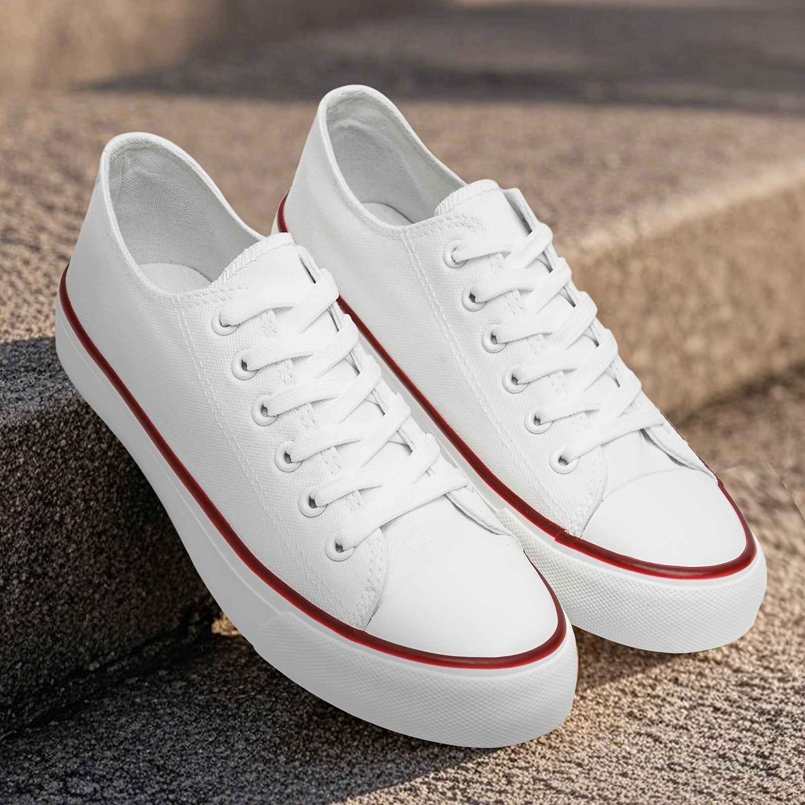 Women's Lightweight Low-Top Sneakers with Cushioned Insole and Non-Slip Sole