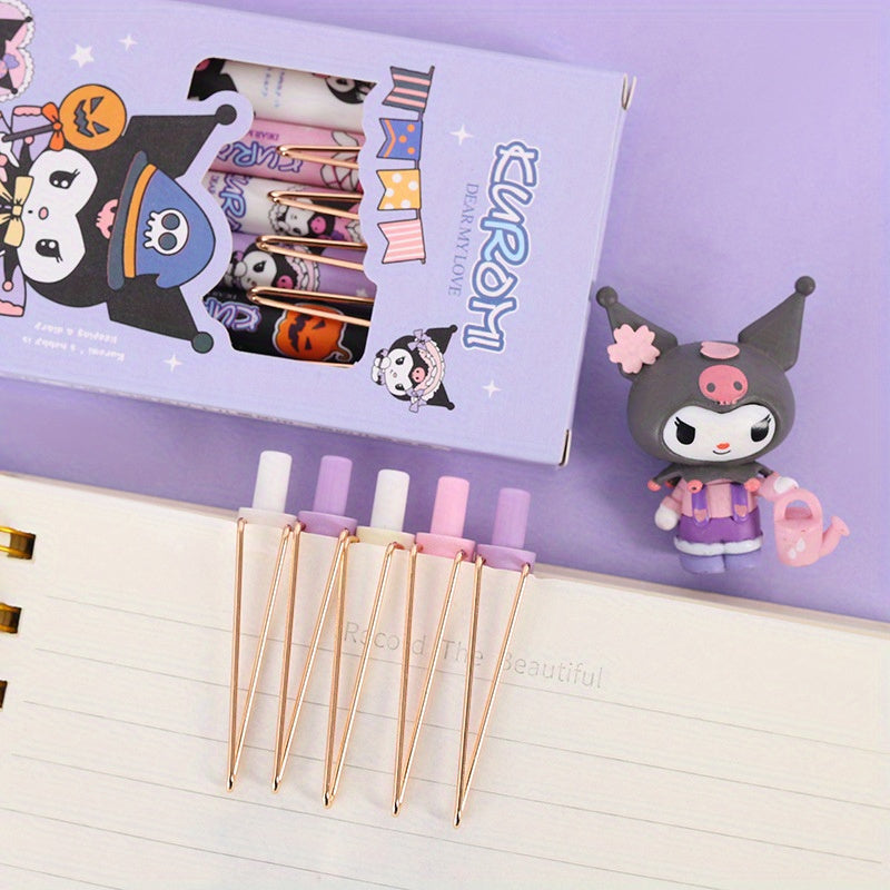 Gel Pen Set with Bright Metal Clip Ergonomic Design Black Ink for Office and Creative Use