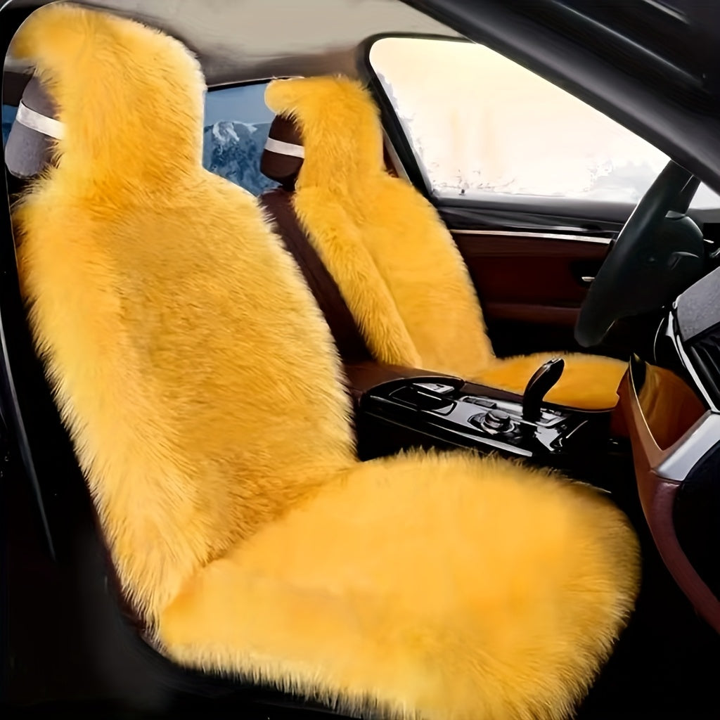 Plush Winter Car Seat Cushion Thick Warm Hand-Washable Universal Fit