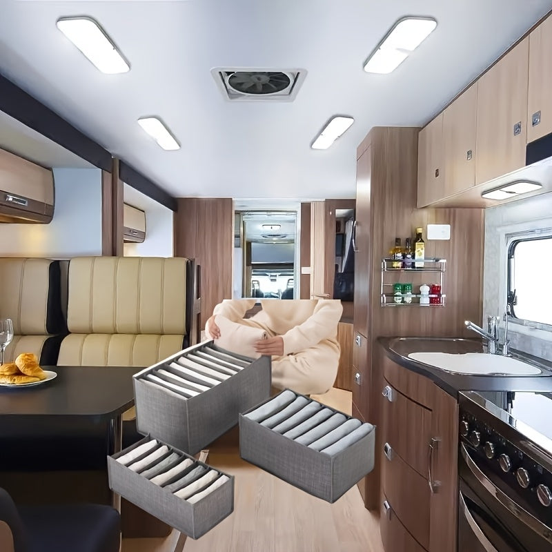 Durable Foldable Clothes Organizer Box for Jeans Underwear Socks Storage Closet Dorm RV