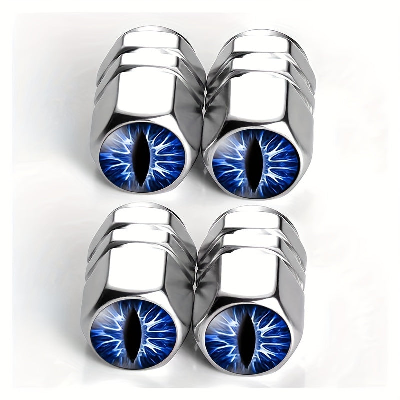 4 шт. синих колпачков на вентильные стержни шин из алюминиевого сплава для автомобилей, мотоциклов, грузовиков, велосипедов