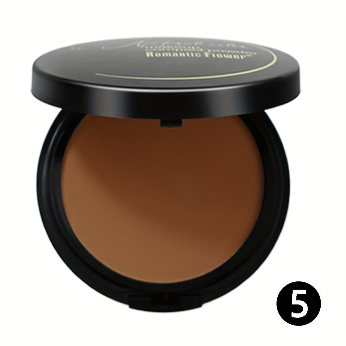 Polvo prensado mate para mujer, resistente al agua, cobertura total para piel oscura