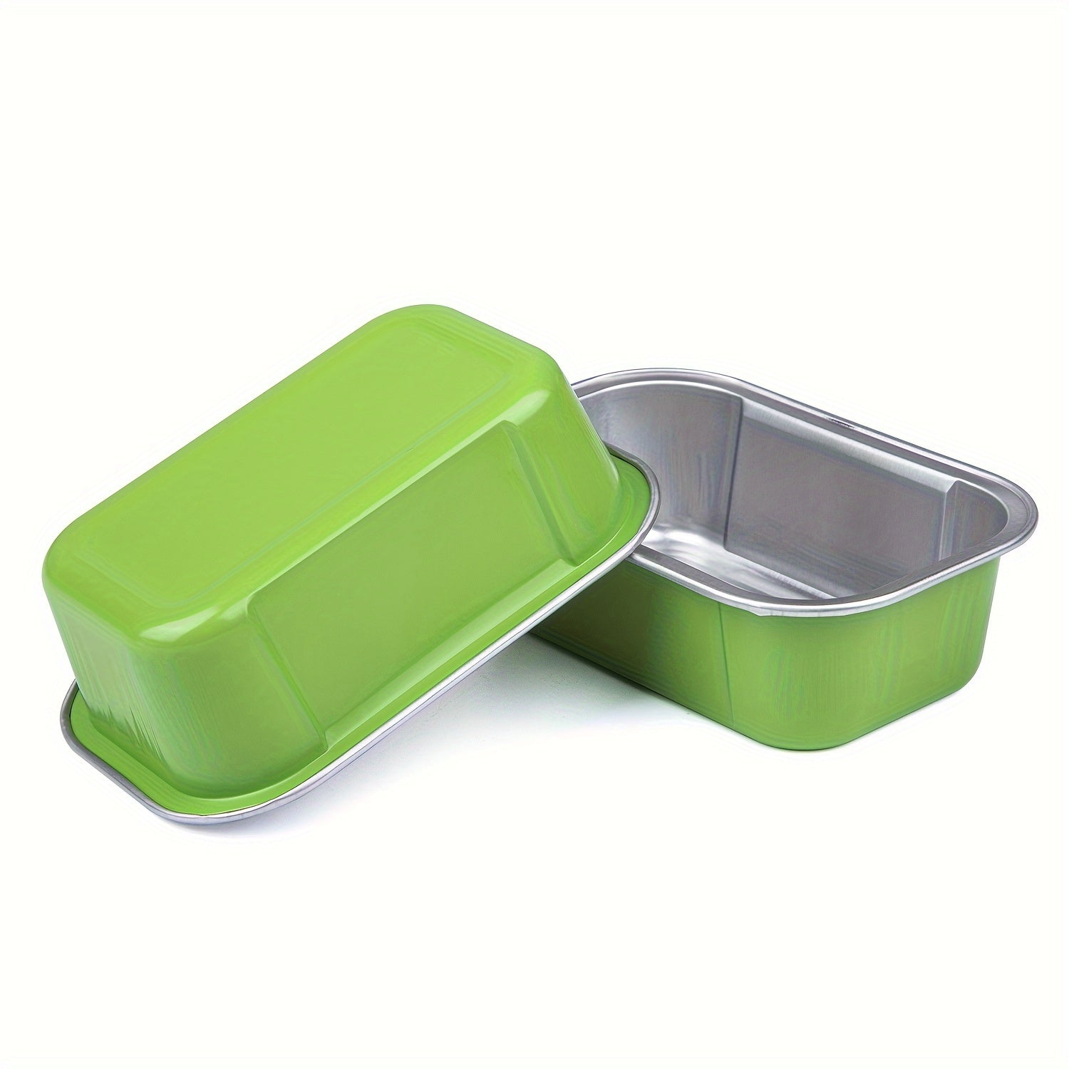 Pack de 20 copas mini cuadradas de aluminio coloridas para postres de 10.92x7.11 cm con tapas