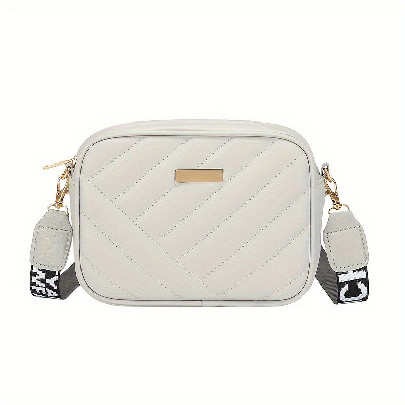 Embroidered Camera Bag Crossbody Lightweight PU Casual Fashion Spacious for Going Out