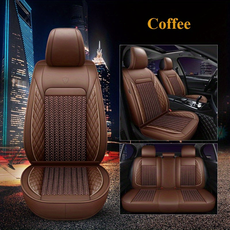Универсальные многоцветные чехлы для автомобильных сидений на пятиместный автомобиль всесезонные дышащие
