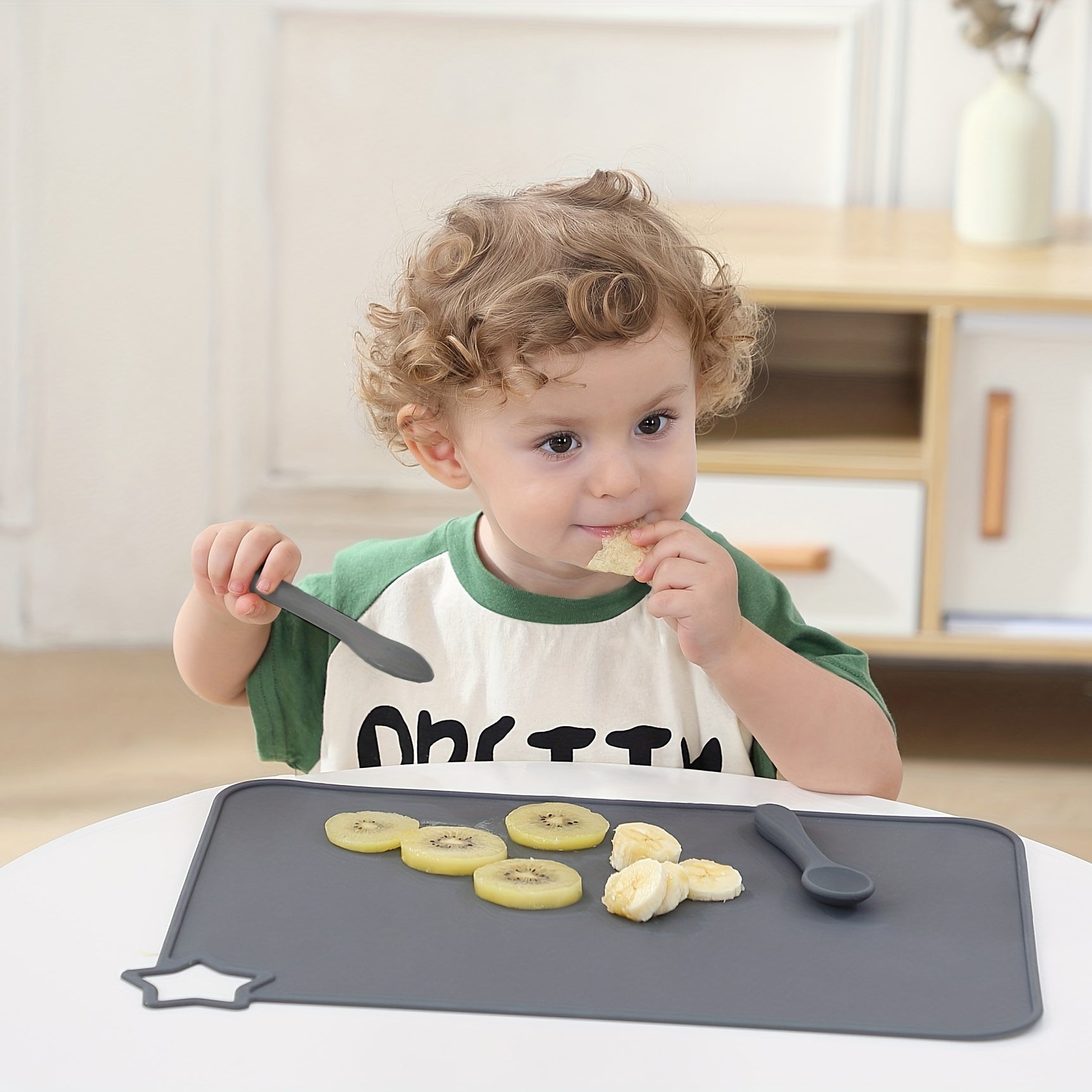 Individual de silicona para cocina, impermeable, resistente al aceite, fácil de limpiar, resistente al calor