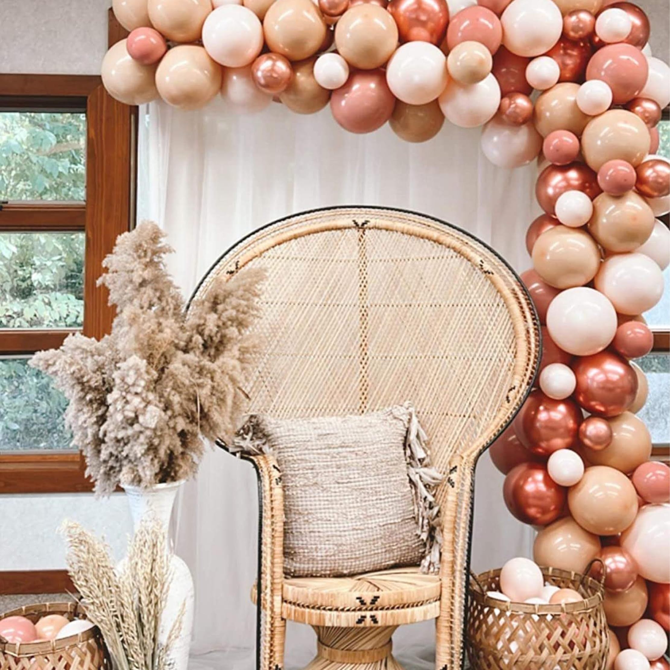 40 ta to'plamli blush pink lateks balonlar partiyalar uchun ichki va tashqi bezak