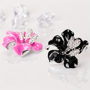 Flower Brooch Pin with Rhinestones for Bridal Wedding Accessories