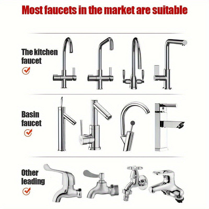 Universal Faucet Sprayer Attachment Anti-Splash Adjustable Tap Aerator Durable Plastic
