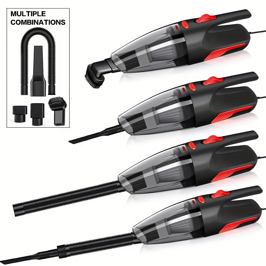 Автомобильный пылесос для салона, зеленый и черный, ручной, с мощной всасывающей силой, удаляет пыль