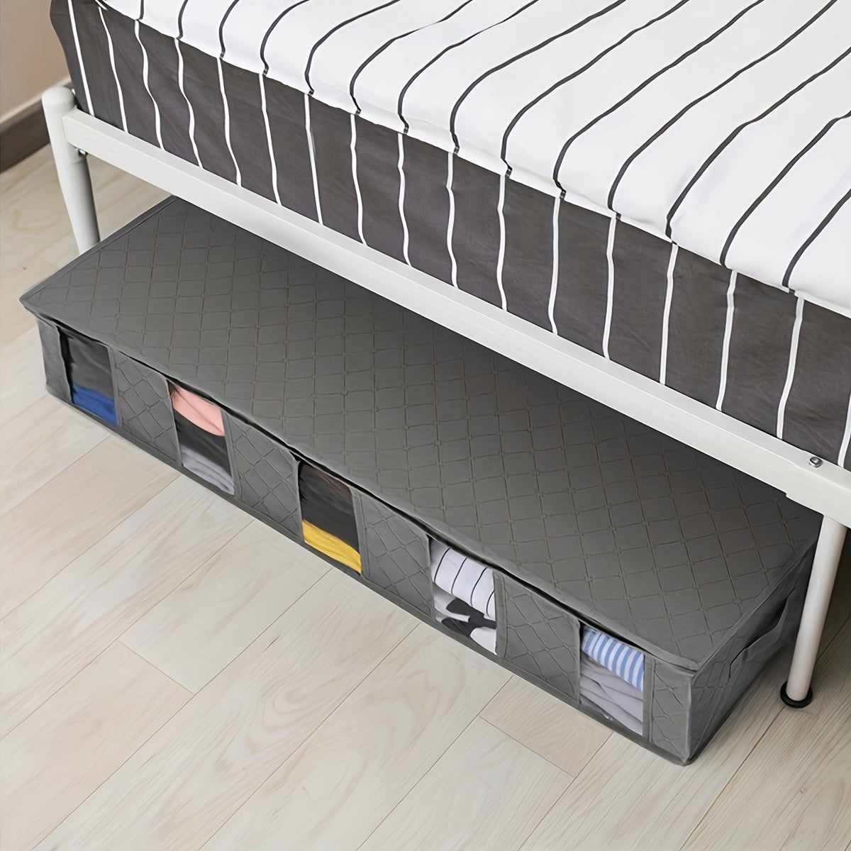 Under-Bed Storage Box Non-Woven Material Dust-Proof Partition Organizer