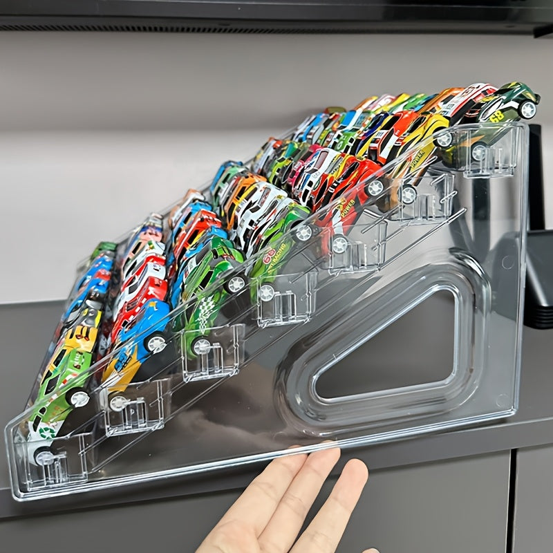 Acrylic Display Rack for Toy Cars and Jewelry Stackable Multi-Layer Organizer