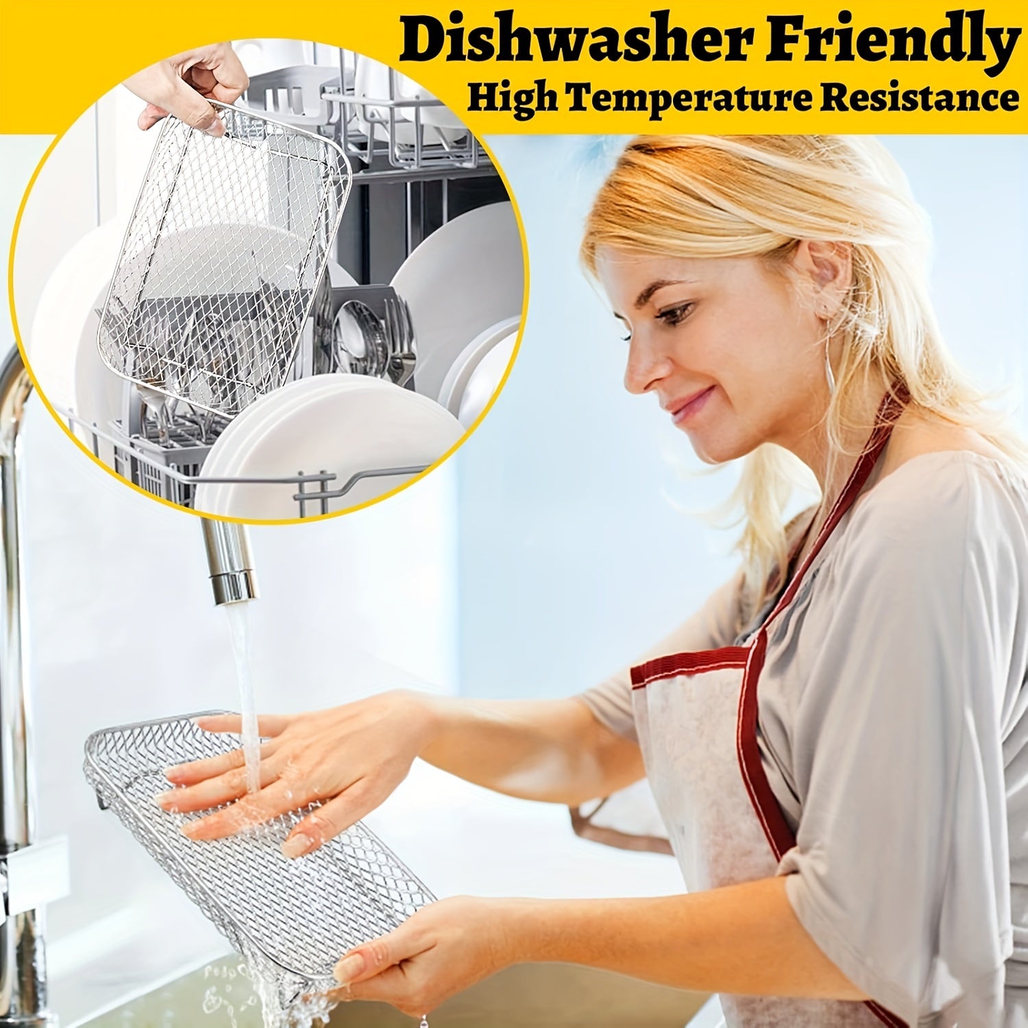 Stainless Steel Air Fryer Rack with 3 Dehydrator Layers for Double Basket Air Fryers