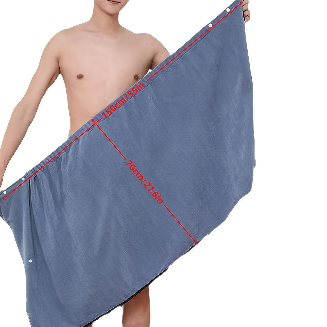 Men and Women Microfiber Coral Velvet Bathrobes Set Super Absorbent Quick-Drying