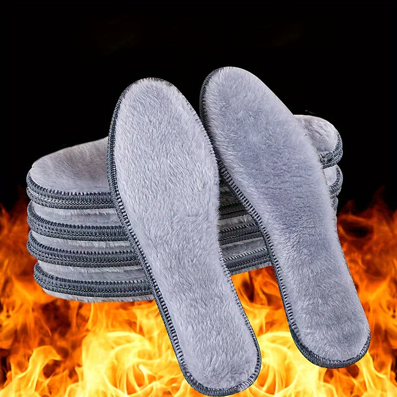 Unisex Thick Felt Insoles for Winter Breathable Soft Heating EU36-45