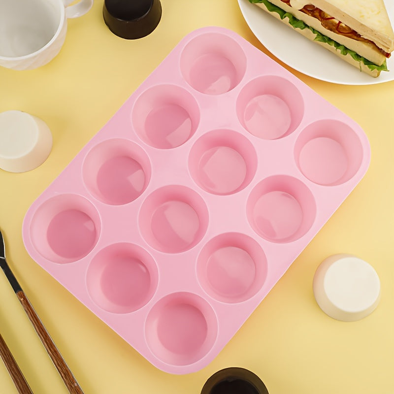 Silicone Mousse Cake Mold 6 8 12 Cavity Round Jelly Pudding Egg Tart Baking Tool