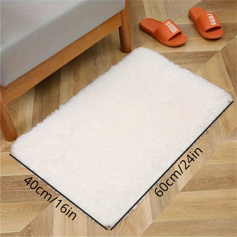 Soft White Shaggy Plush Area Rug for Bedroom Living Room Dorm Decor