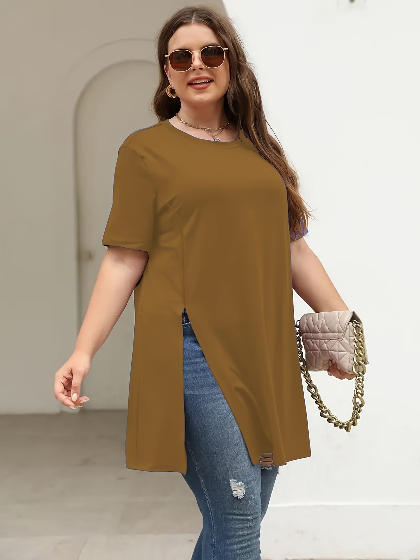 Women's Plus Size T-Shirt Cotton Casual Top for Women