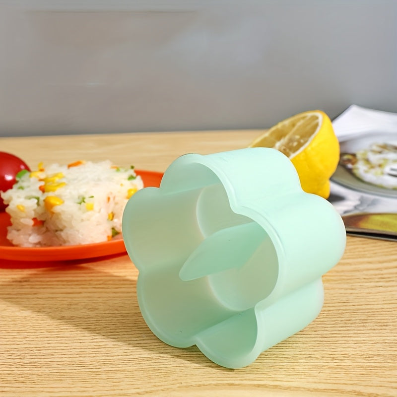 5pcs Rice Ball Mold Set Non-Electric PP Baking Tool Heart Flower Shapes for Sushi and Rice